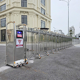 Cổng Xếp Inox Thiết Kế V71