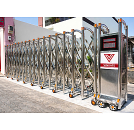 Cổng Xếp Inox Hàng Việt Nam V09C