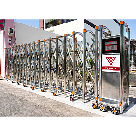 Cổng Xếp Inox Hàng Việt Nam V09C