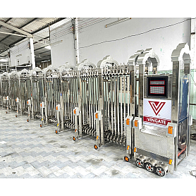 Cổng Xếp Inox Cao Cấp V70